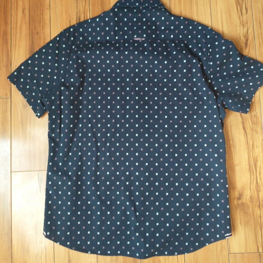 Level Ten -Men's Navy Blue Patterned Shirt Size Large - Picture 6 of 7